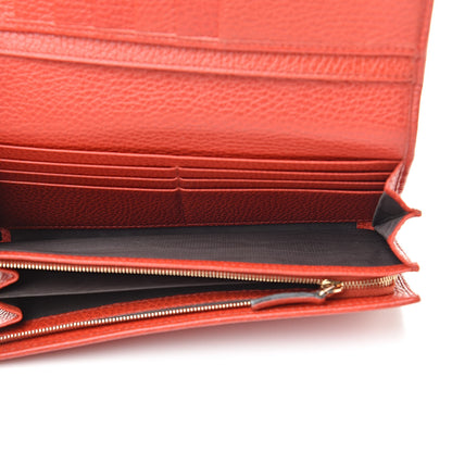 Gucci Pebbled Calfskin Continental Wallet Red 5 of 16