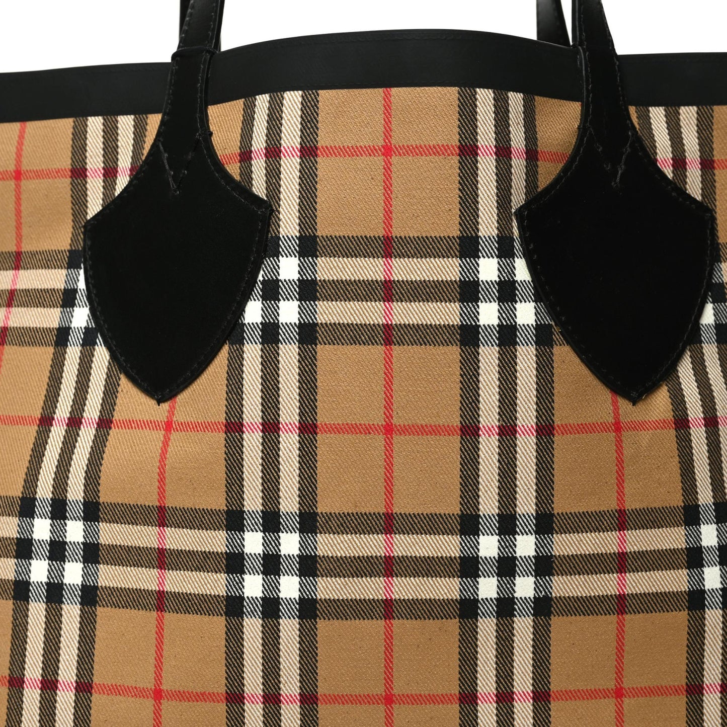 Vintage Check Transparent Large The Giant Reversible Tote Black