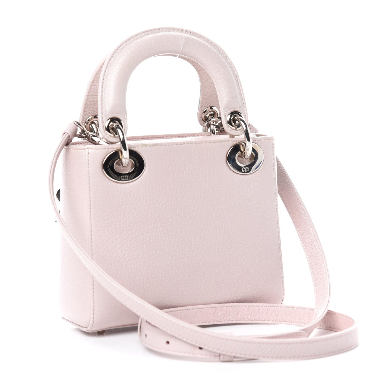 Deerskin Floral Printed Mini Lady Dior Pink
