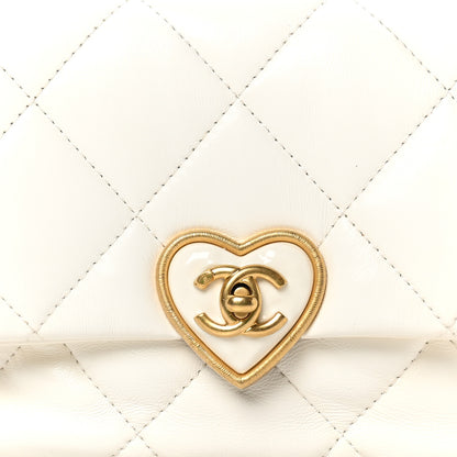 Chanel Lambskin Plexiglass Quilted Coco Love Mini Flap White 16 of 19