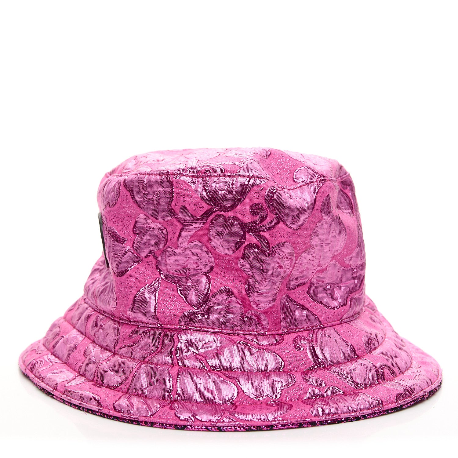 Gucci Canvas Lame GG Monogram Reversible Bucket Hat S Fuxia Pink 4 of 10