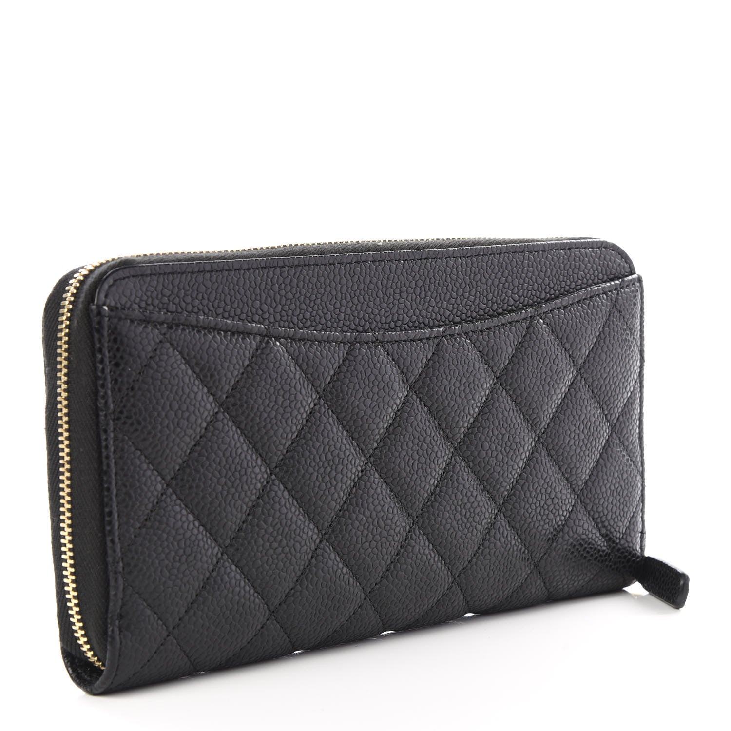 Chanel Caviar Quilted Large Gusset Zip Around Wallet Black 2 of 11