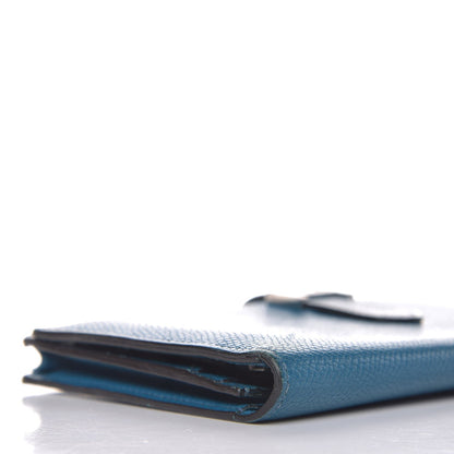 Hermes Epsom Bearn Gusset Wallet Bleu Izmir 11 of 12