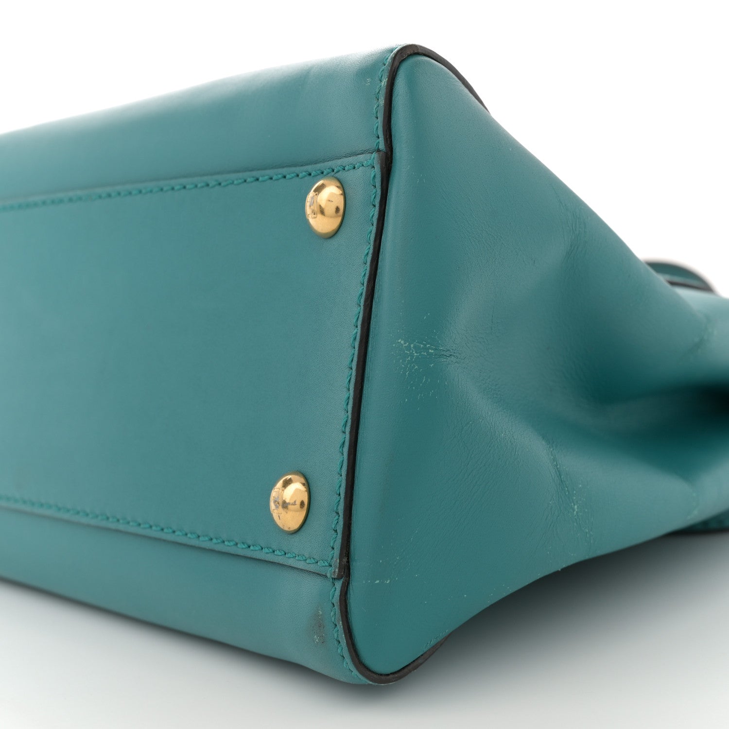 Fendi Vitello Morgan Fabric Jacquard Pequin Medium Peekaboo Iconic Satchel Lago Tobacco Black 10 of 15