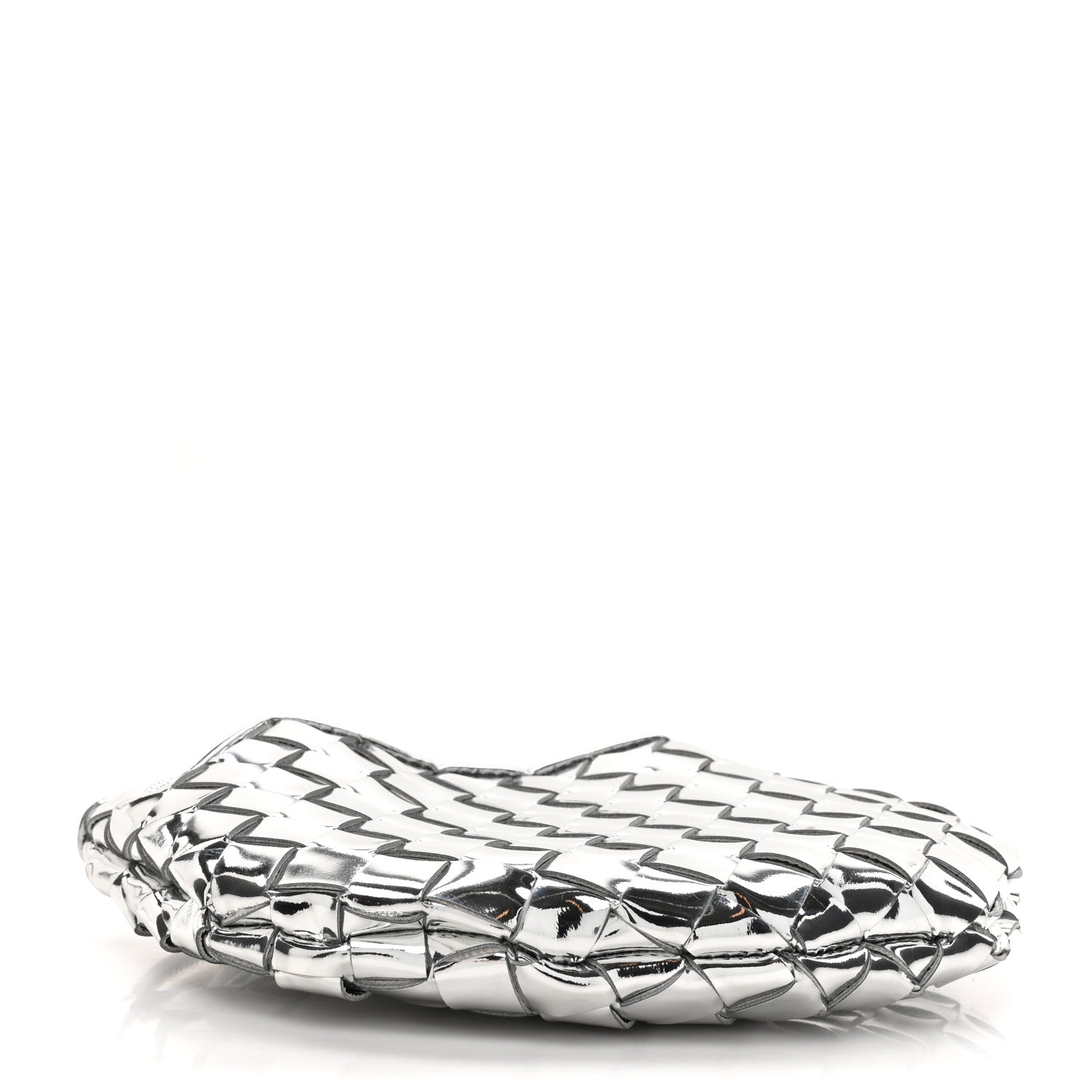 Bottega Veneta Mirror Laminated Nappa Intrecciato Sardine Bag Silver Silver 3 of 8