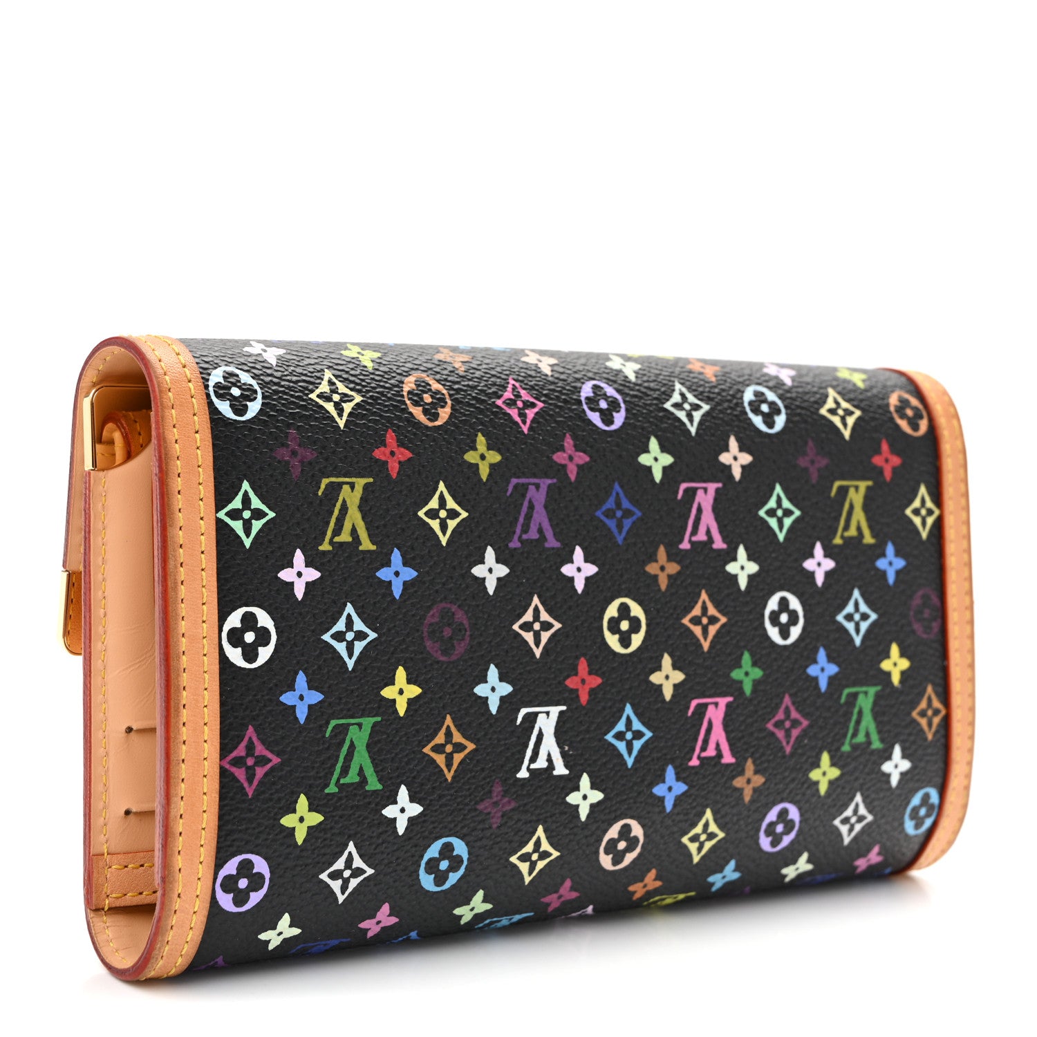 Louis Vuitton Monogram Multicolor Porte Tresor International Wallet Black 3 of 11