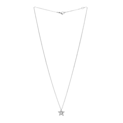 Chanel 18K White Gold Diamond Small Comete Geode Pendant Necklace 3 of 5