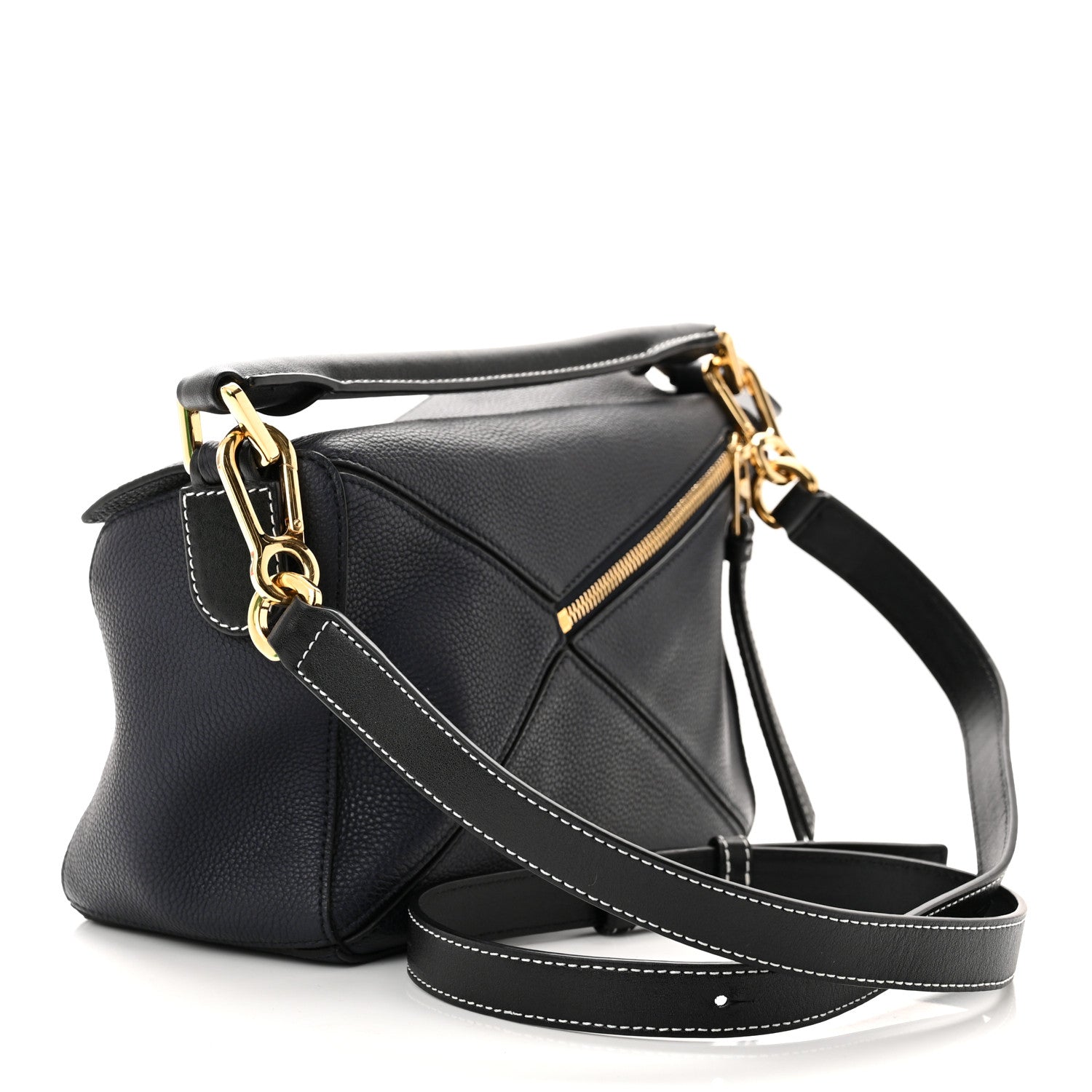 Loewe Calfskin Small Puzzle Bag Midnight Blue Black 3 of 10