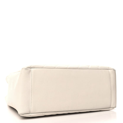 Chanel Caviar Quilted Grand Shopping Tote GST White 4 of 19