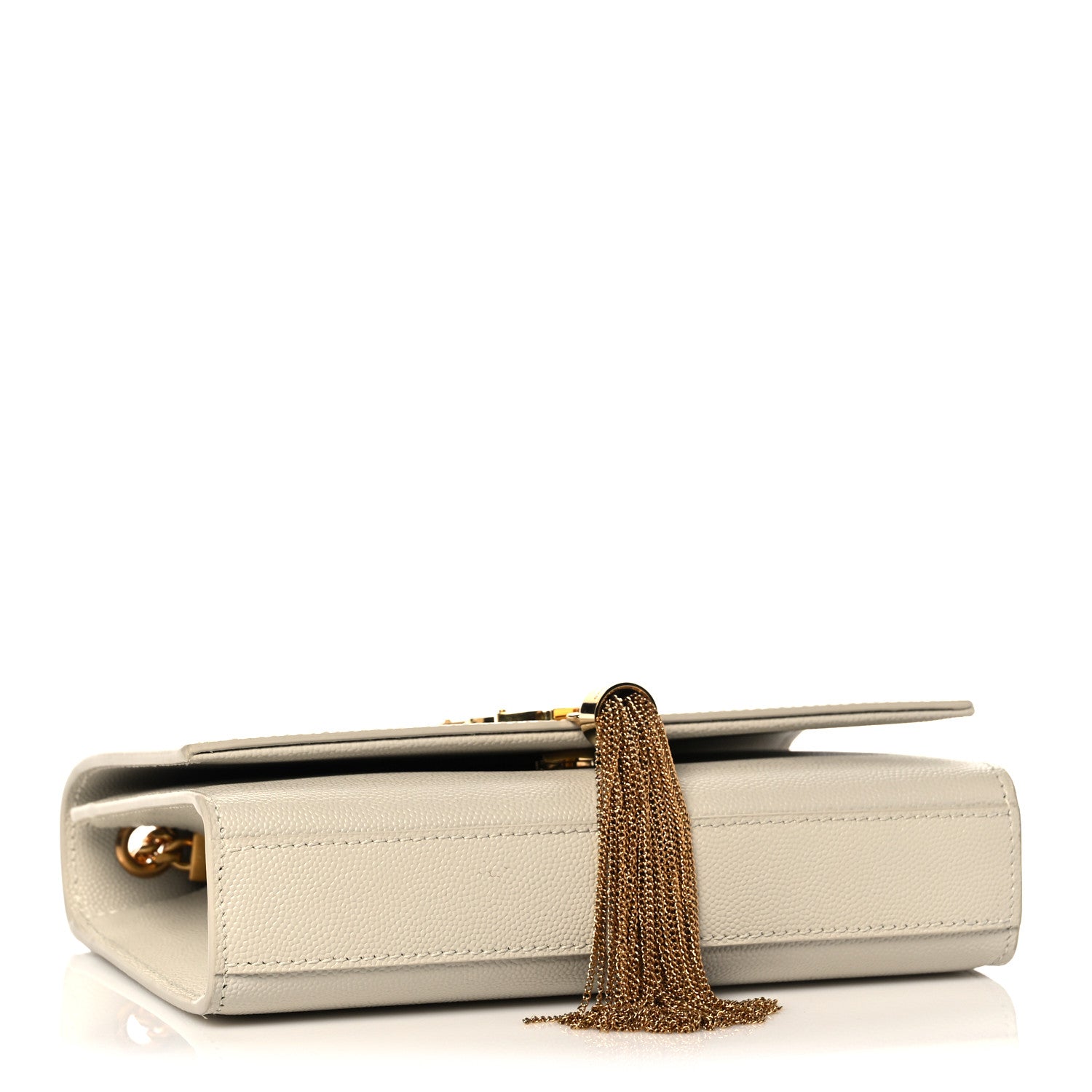 Saint Laurent Grain De Poudre Small Classic Monogram Kate Tassel Satchel Crema Soft 4 of 11