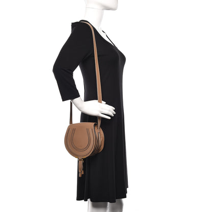 Chloe Calfskin Mini Marcie Round Crossbody Bag Nut 1 of 10