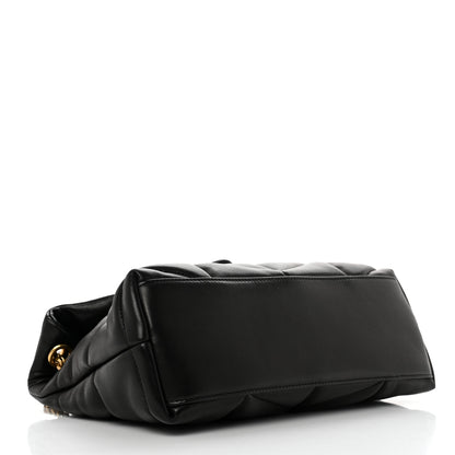 Saint Laurent Lambskin Quilted Small Loulou Puffer Monogram Chain Satchel Black 4 of 11