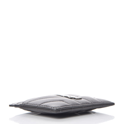 Saint Laurent Calfskin Y Quilted Monogram LouLou Credit Card Case Asphalt 4 of 9