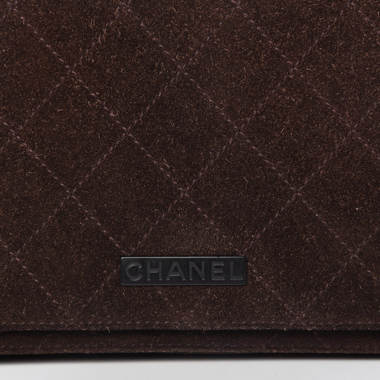 Chanel Suede Quilted Flap Bag Brown 11 of 11