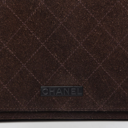 Chanel Suede Quilted Flap Bag Brown 11 of 11