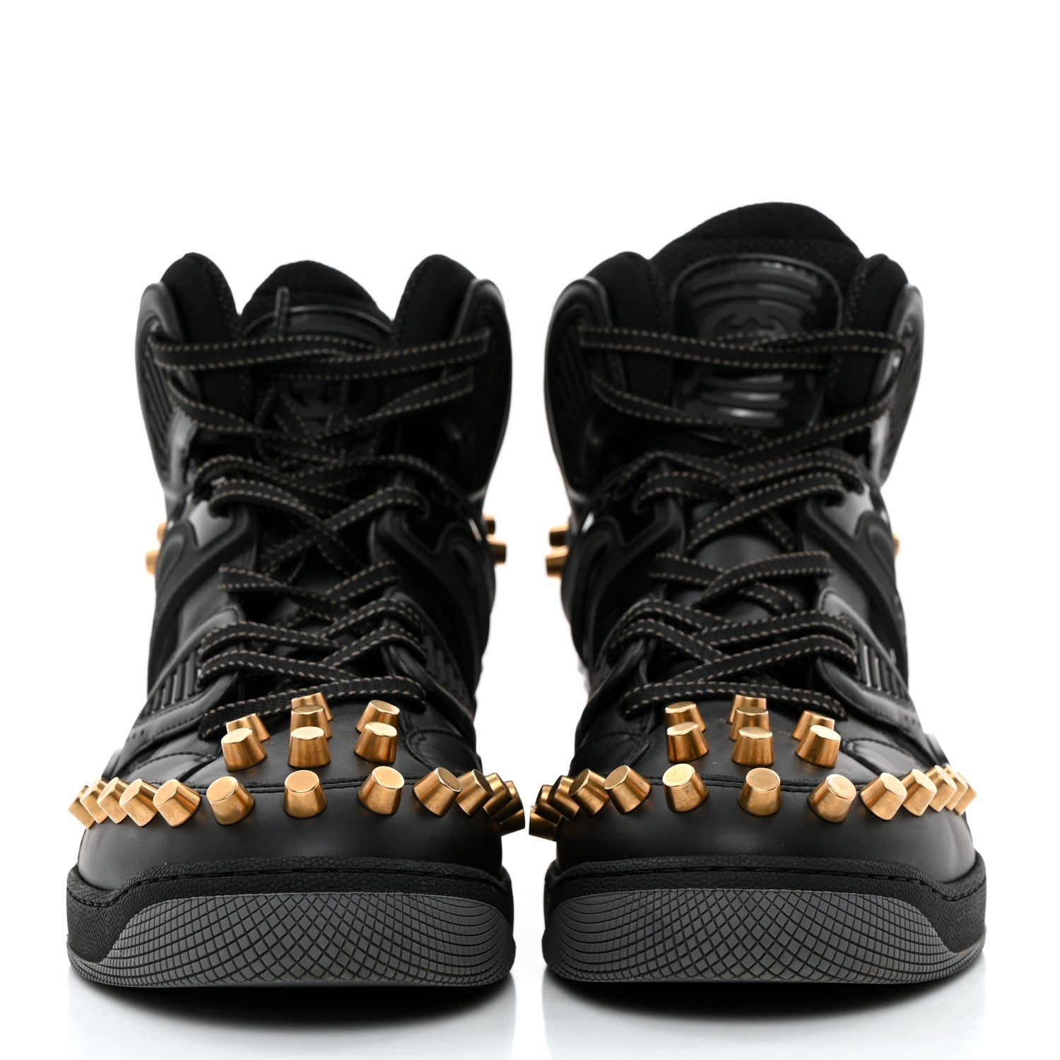 Gucci Demetra Studded Mens Basket High Top Sneakers 9.5 Black 2 of 9