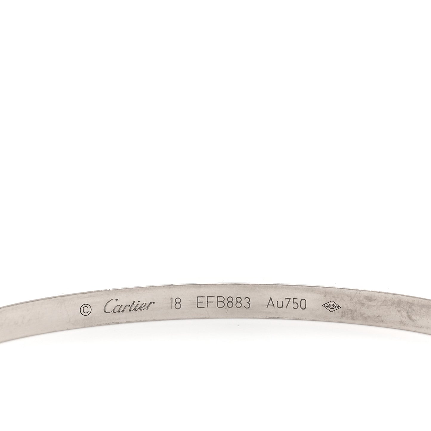 18K White Gold Small LOVE Bracelet 18