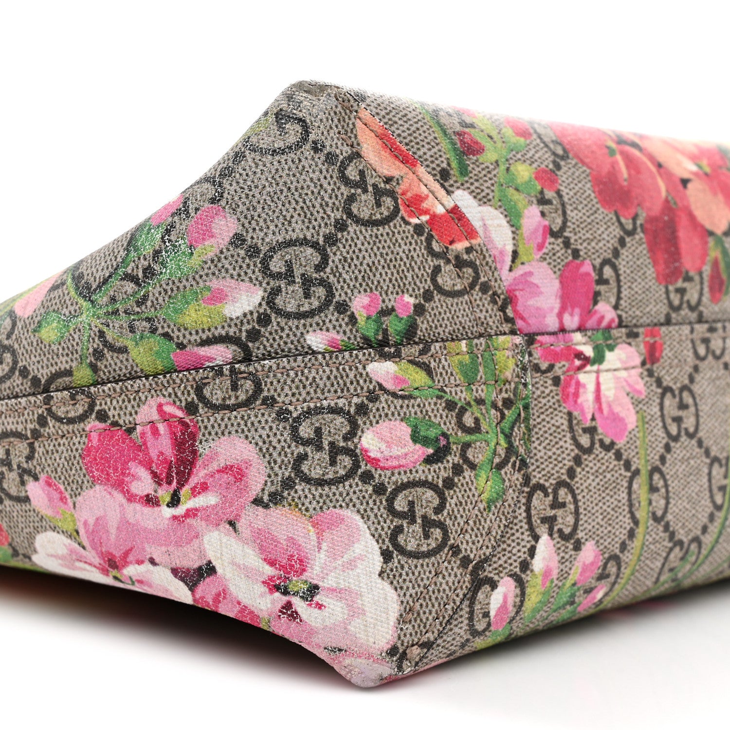 Gucci GG Supreme Monogram Blooms Small Reversible Tote Beige Multicolor Dry Rose 12 of 18