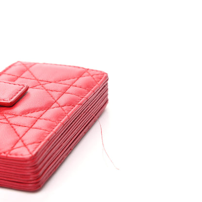 Christian Dior Lambskin Cannage Lady Dior 5-Gusset Card Holder Red 9 of 10