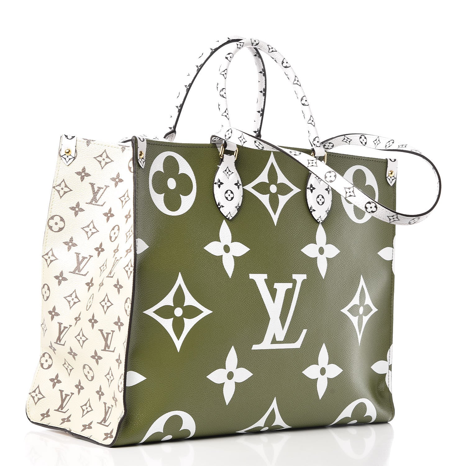 Louis Vuitton Monogram Giant Onthego GM Kaki Beige 4 of 11