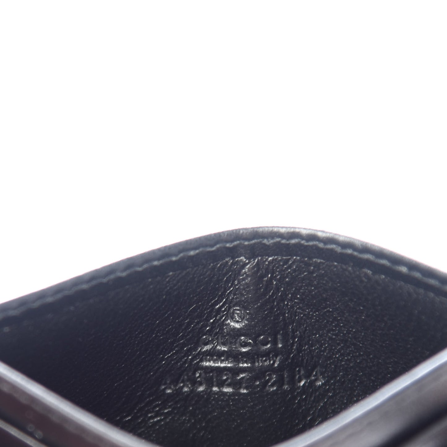 Calfskin Matelasse GG Marmont Card Holder Black