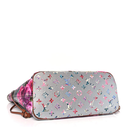 Louis Vuitton Metallic Monogram LV Garden Neverfull MM Silver 5 of 10