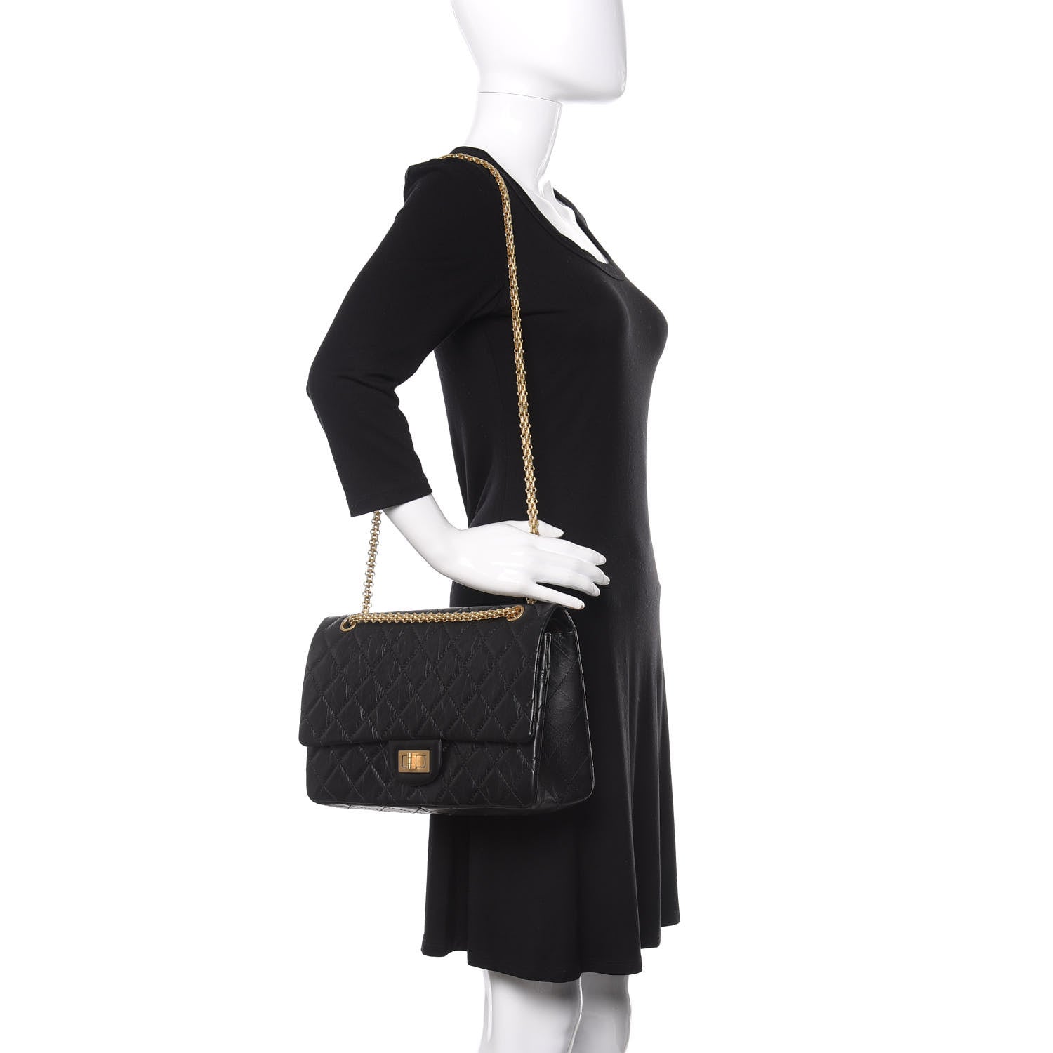 Chanel Aged Calfskin Quilted 2.55 Reissue 227 Flap Black 3 of 13