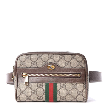 Gucci GG Supreme Monogram Web Small Ophidia Belt Bag 95 38 Dark Brown 1 of 9