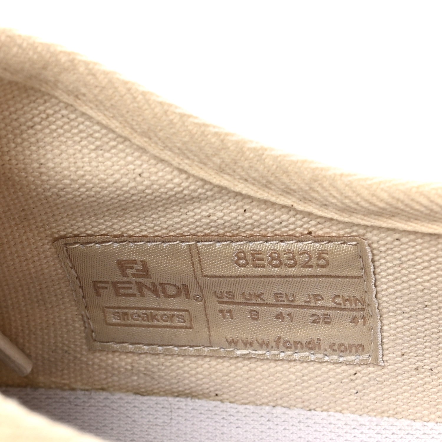 Fendi Kuban Canvas FF Womens Domino Low Top Sneakers 41 Grezzo Multicolor Latte 9 of 10