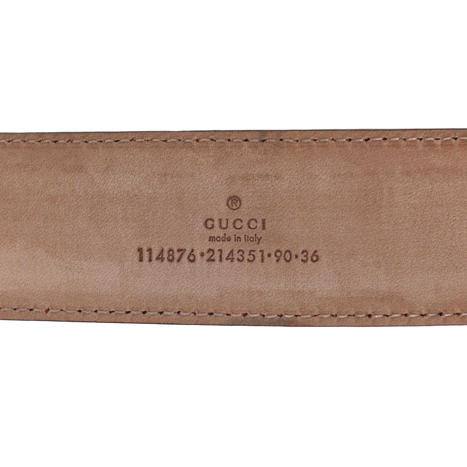 Gucci Guccissima Signature Interlocking G 40mm Belt 90 36 Red 3 of 5