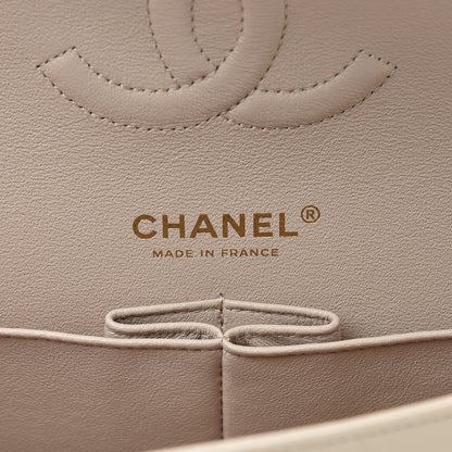 Chanel Calfskin Coco Pleats Medium Double Flap Beige 6 of 13