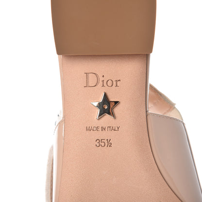 Christian Dior Patent Ribbon J'Adior Slingback Ballet Flats 35.5 Nude 6 of 9