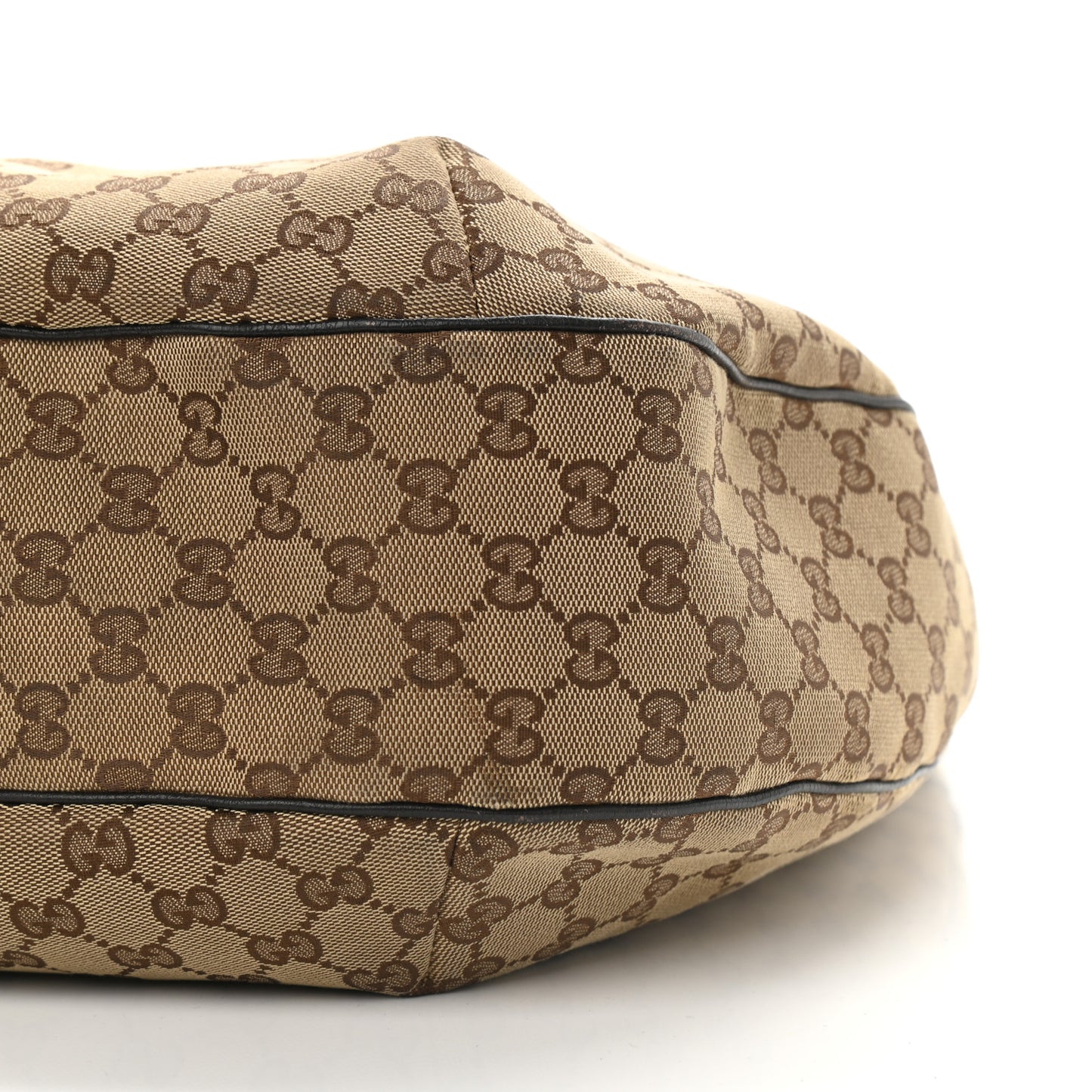 Monogram Large New Ladies Web Hobo Dark Brown