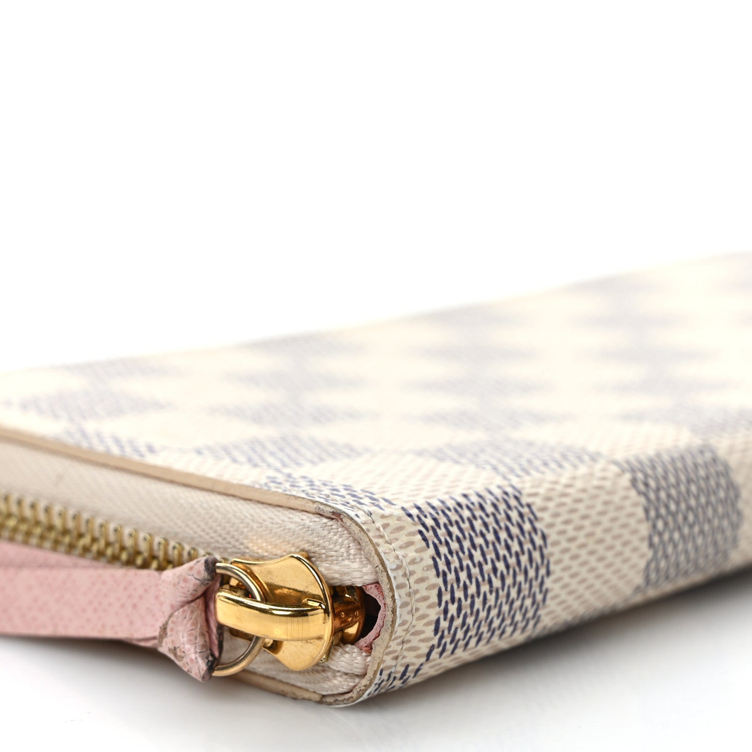 Louis Vuitton Damier Azur Clemence Wallet Rose Ballerine 7 of 10