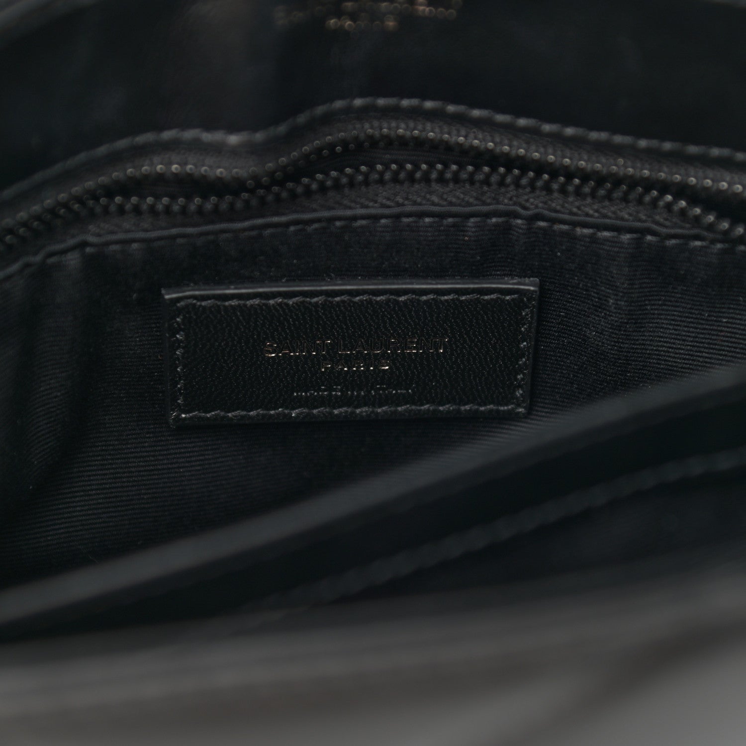 Saint Laurent Calfskin Y Quilted Monogram Monochrome Toy Loulou Crossbody Bag Black 6 of 10