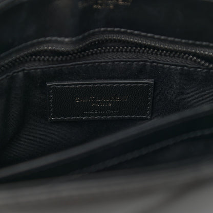 Saint Laurent Calfskin Y Quilted Monogram Monochrome Toy Loulou Crossbody Bag Black 6 of 10