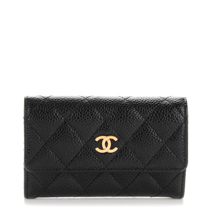 Chanel Caviar Quilted Flap Card Holder Black 1 of 8