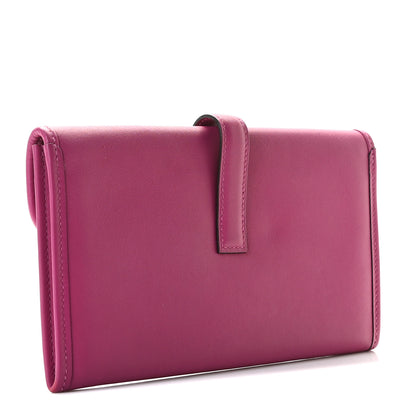 Hermes Swift Jige Duo Clutch Rose Pourpre Black 2 of 8