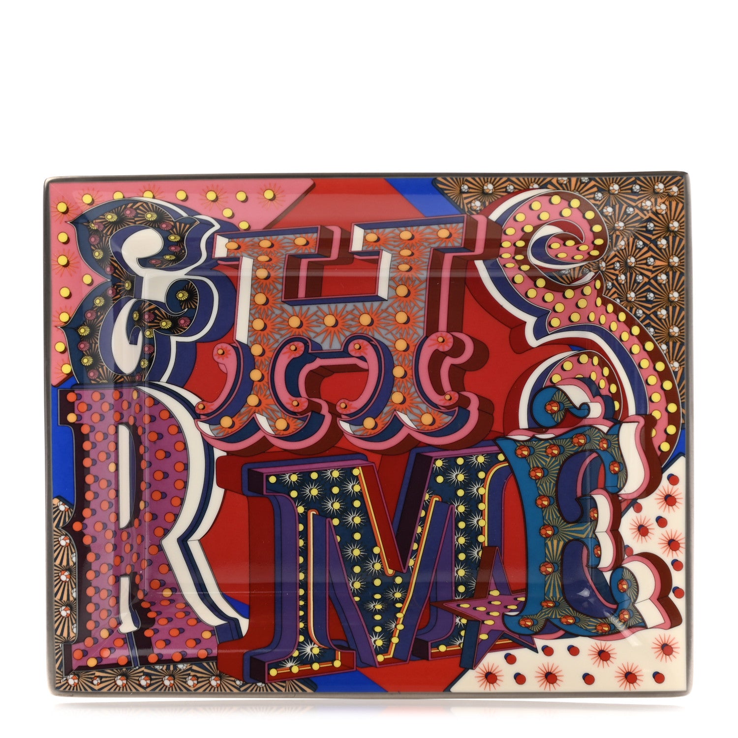 Hermes Porcelain Electrique Change Tray Pourpre 1 of 6