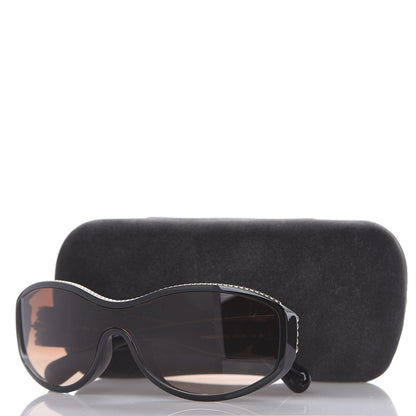 Chanel Shield Sunglasses 6052 Black Gold 7 of 7