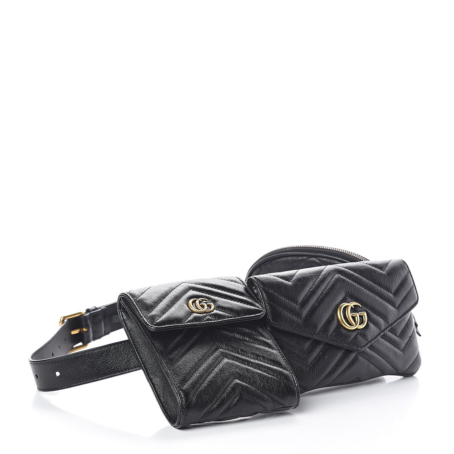 Gucci Calfskin Matelasse GG Marmont 2.0 Multi Belt Bag 85 34 Black 4 of 6