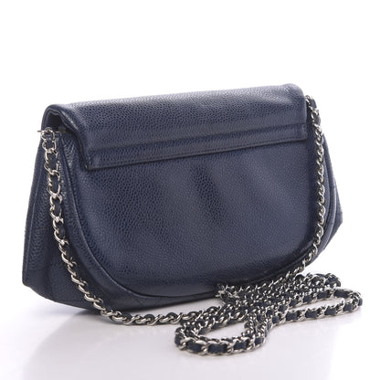 Chanel Caviar Half Moon Wallet On Chain WOC Navy 3 of 11