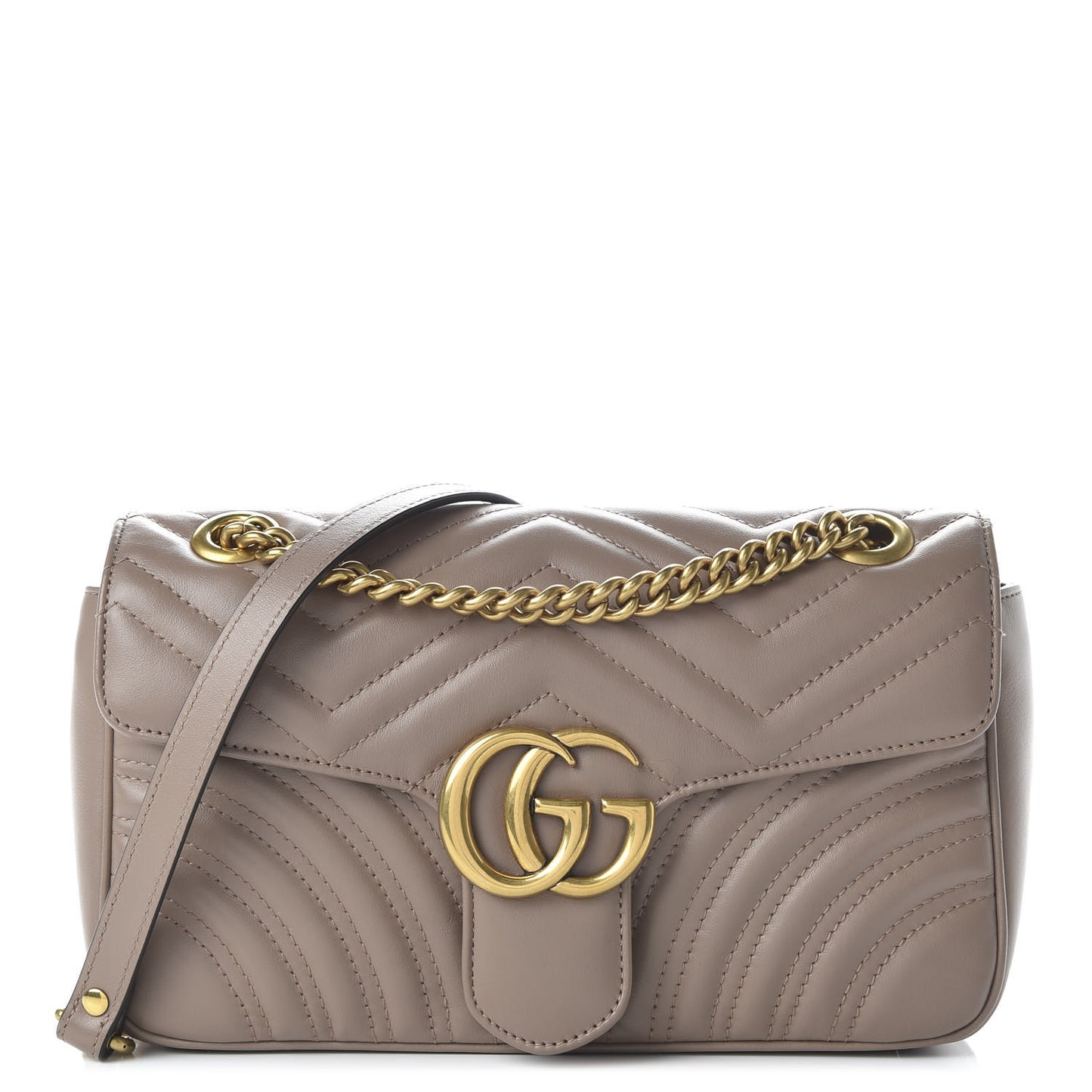 Calfskin Matelasse Small GG Marmont Shoulder Bag Porcelain Rose