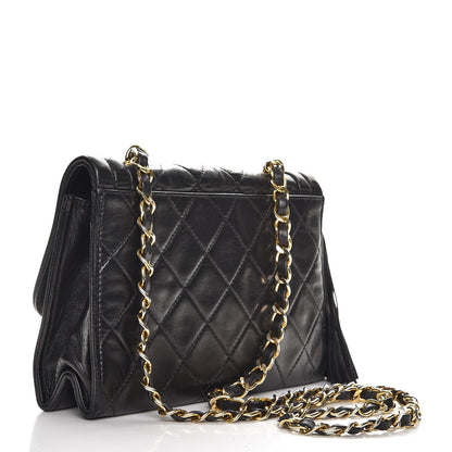 Chanel Lambskin Quilted Tassel Flap Black 3 of 11