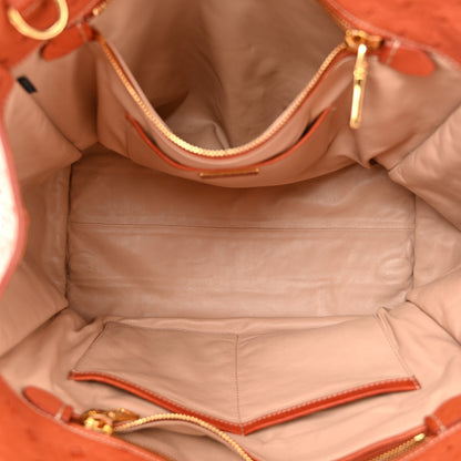 Prada Ostrich  Tote Cognac 5 of 13