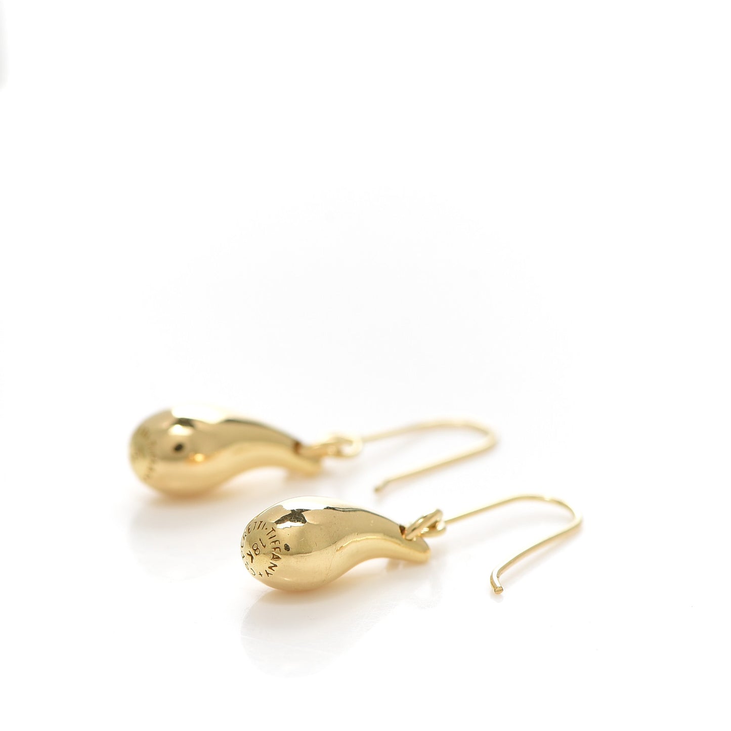 18K Yellow Gold Elsa Peretti 12mm Teardrop Earrings