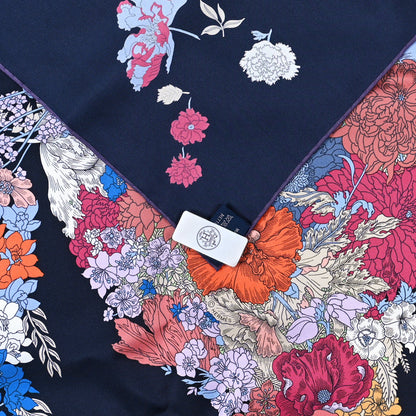 Hermes Silk Robe Legere Scarf 90 Marine Parme Rose 3 of 3