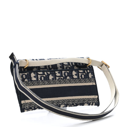 Christian Dior Oblique Slim Saddle Pouch Blue 2 of 4