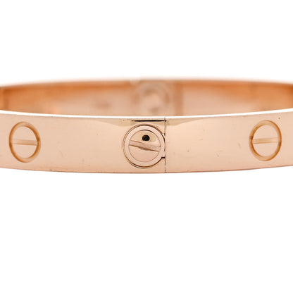 Cartier 18K Pink Gold 4 Diamond LOVE Bracelet 16 6 of 10