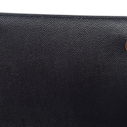 Saint Laurent Grain De Poudre Large Classic Monogram Kate Satchel Black 8 of 11